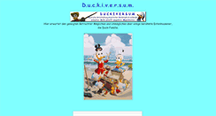 Desktop Screenshot of duckiversum.de
